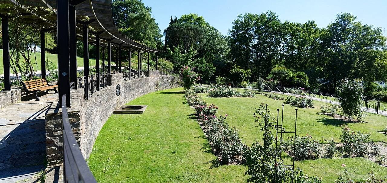 Vue panoramique du parc floral de la Beaujoire. (Nantes, Loire-Atlantique, Pays de la Loire, France)