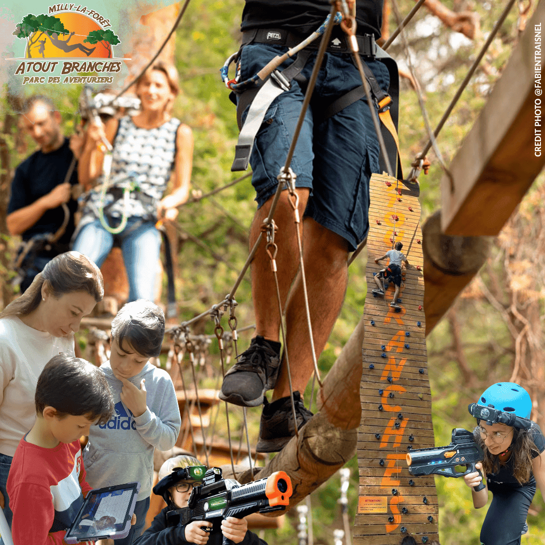 Atout Branches : aventures nature et accrobranche dès 2 ans à Milly-La-Forêt - Loisirs & activités éducatives