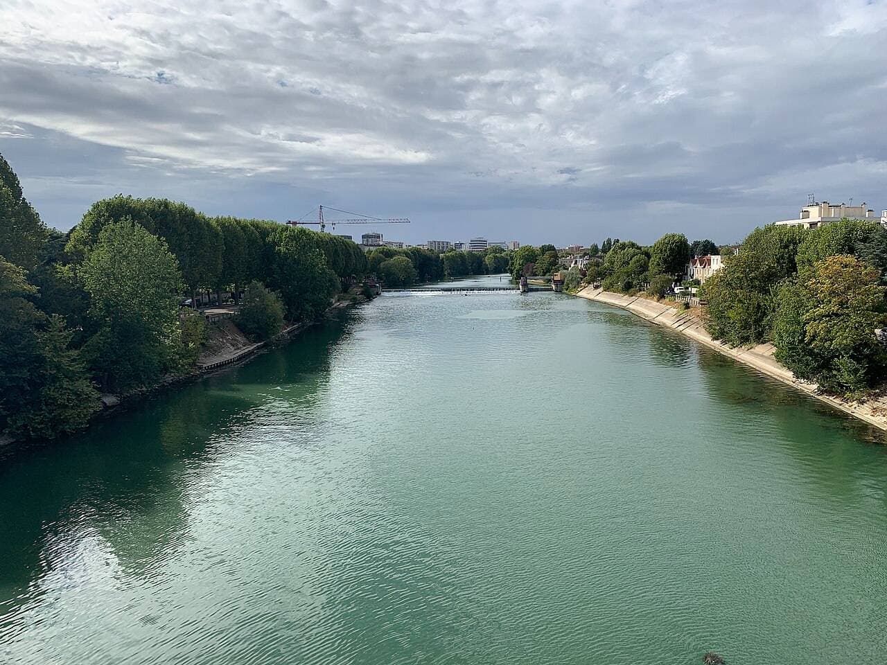La Marne vue depuis le pont du Petit Parc, Saint-Maur-des-Fossés.